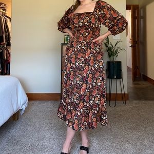 Floral midi dress